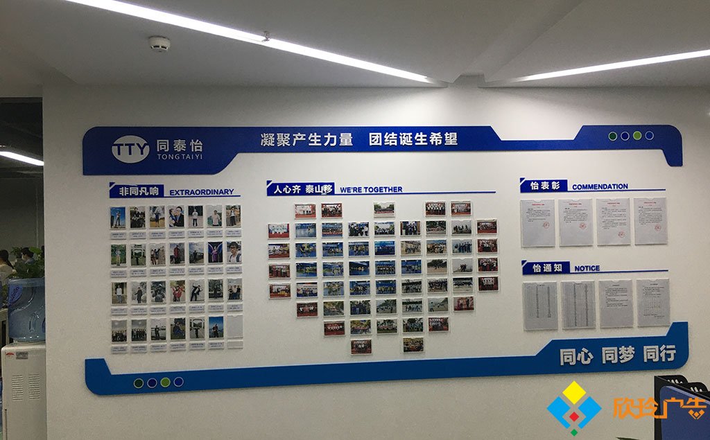 同泰怡员工风采照片文化墙案例展示